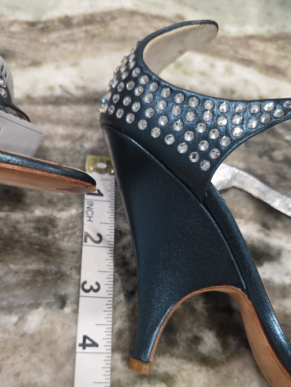 Giuseppe Zanotti Y2K Metallic Green Crystal Studded Stiletto Heels 38.5 (US 8.5) - Picture 16 of 16
